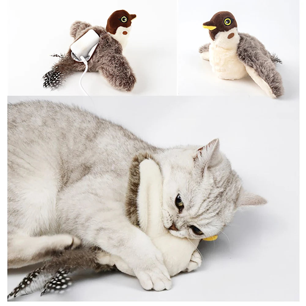 30CM Dancing Bird Cat Toys Interactive Catnip Exercise Toys For Indoor Cats