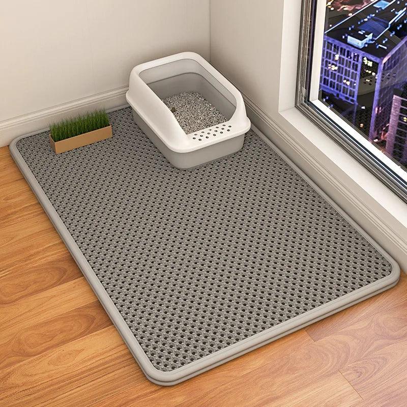 Double-Layer Cat Litter Mat, Waterproof, Non-Slip & Easy Clean