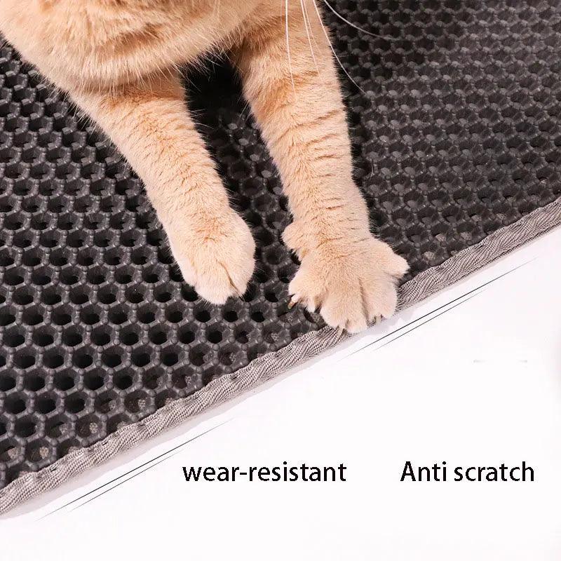 Double-Layer Cat Litter Mat, Waterproof, Non-Slip & Easy Clean